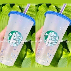🌈2 NEW✨Starbucks 2023 Spring Color Changing Confetti Reusable Cold Cups